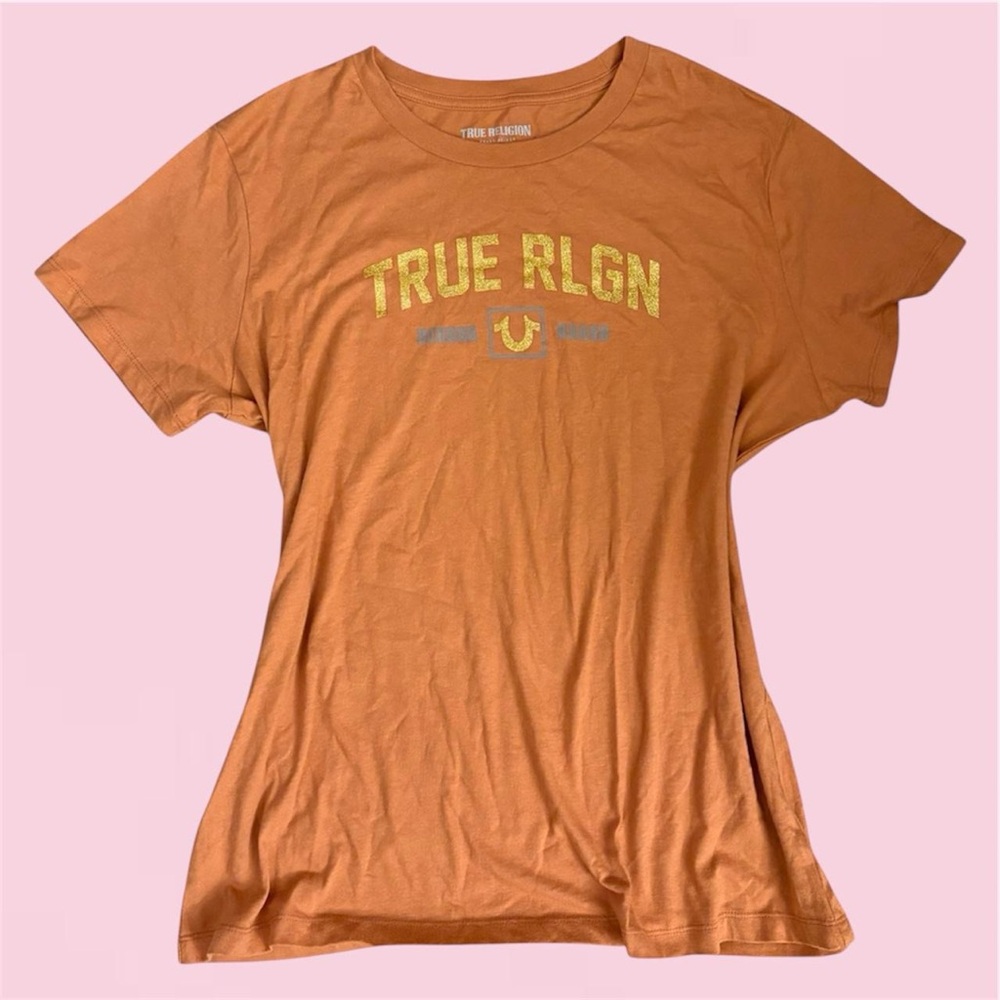 True Religion Graphic Orange Tee